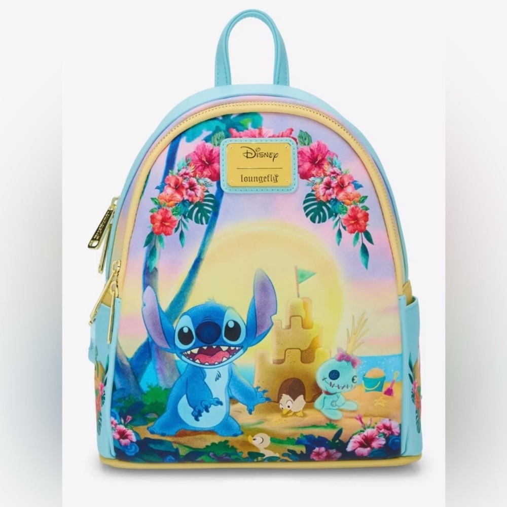 Loungefly Disney Lilo & Stitch Beach Scene Mini Backpack